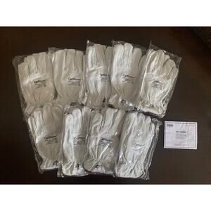 9 PAIR MAGID CUTMASTER 1255KV4 KEVLAR LINED LEATHER WORK GLOVES ANSI CUT LV 4